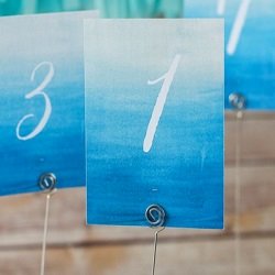 Watercolor Table Numbers