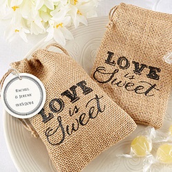 Burlap Drawstring Favor Bag