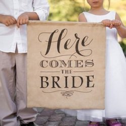 Rustic Here ComesThe Bride Sign