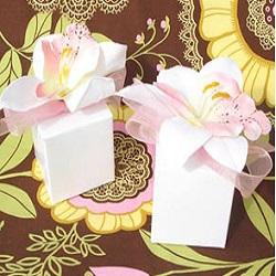 Tropical Orchid Favor Boxes