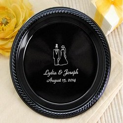 Personalized Black Wedding Plates